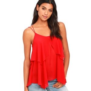 Lulus Message in a Bottle Red Top (M)